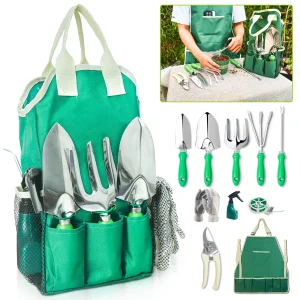 11-Piece Garden Tool Set with Organizer Handbag