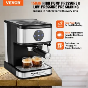 VEVOR 15-Bar Espresso & Latte Machine with Frother