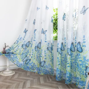 Butterfly Tulle Sheer Curtains