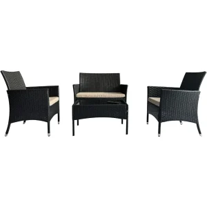 4-Piece Wicker Patio Furniture Set