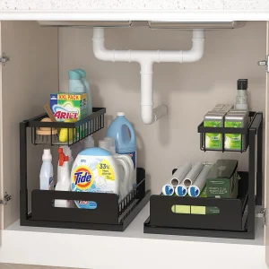 2-Pack Under-Sink Pull-Out Organizer Shelves