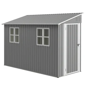 4x10 Galvanized Steel Outdoor Storage Shed